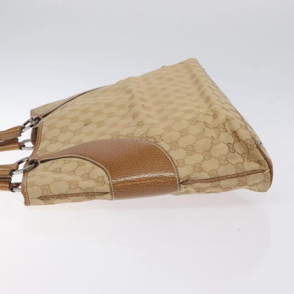 GUCCI GG Canvas Tote Bag Beige Silver - Picture 5 of 16